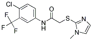 N-[4-CHLORO-3-(TRIFLUOROMETHYL)PHENYL]-2-[(1-METHYL-1H-IMIDAZOL-2-YL)SULFANYL]ACETAMIDE Struktur