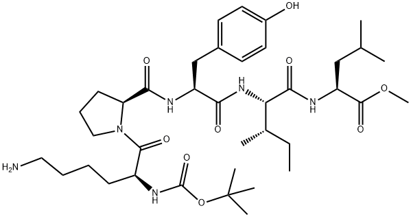 (BOC-LYS9)-NEUROTENSIN (9-13)-METHYL ESTER Struktur