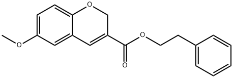 PHENETHYL 6-METHOXY-2H-CHROMENE-3-CARBOXYLATE Struktur