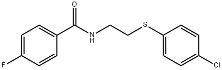 N-(2-[(4-CHLOROPHENYL)SULFANYL]ETHYL)-4-FLUOROBENZENECARBOXAMIDE Struktur