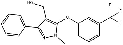 (1-METHYL-3-PHENYL-5-[3-(TRIFLUOROMETHYL)PHENOXY]-1H-PYRAZOL-4-YL)METHANOL Struktur