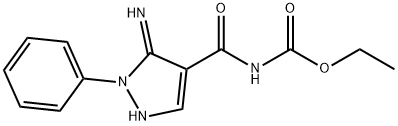 ETHYL N-[(3-IMINO-2-PHENYL-2,3-DIHYDRO-1H-PYRAZOL-4-YL)CARBONYL]CARBAMATE Structure