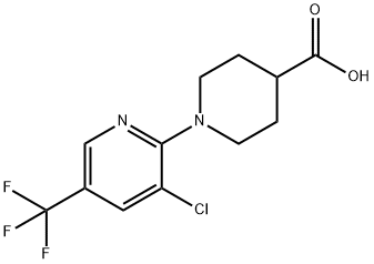 1-[3-CHLORO-5-(TRIFLUOROMETHYL)-2-PYRIDINYL]-4-PIPERIDINECARBOXYLIC ACID Struktur