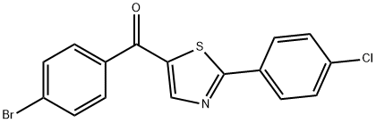 (4-BROMOPHENYL)[2-(4-CHLOROPHENYL)-1,3-THIAZOL-5-YL]METHANONE Struktur