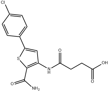 N-[2-CARBAMOYL-5-(4-CHLORO-PHENYL)-THIOPHEN-3-YL]-SUCCINAMIC ACID Struktur