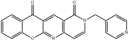 2-(4-PYRIDINYLMETHYL)-1H-CHROMENO[2,3-B][1,6]NAPHTHYRIDINE-1,11(2H)-DIONE Struktur