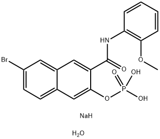 NAPHTHOL AS-BI-PHOSPHATE DISODIUM SALT HEPTAHYDRATE Struktur