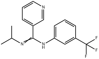 N'-ISOPROPYL-N-[3-(TRIFLUOROMETHYL)PHENYL]-3-PYRIDINECARBOXIMIDAMIDE Struktur