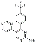 5-(PYRIMIDIN-4-YL)-4-[4-(TRIFLUOROMETHYL)PHENYL]-2-PYRIMIDINAMINE Struktur