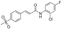 N-(2-CHLORO-4-FLUOROPHENYL)-3-[4-(METHYLSULPHONYL)PHENYL]-(2E)-PROPENAMIDE Struktur