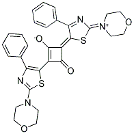 1,3-BIS(2-MORPHOLINO-4-PHENYL-1,3-THIAZOL-5-YL)-2-OXO-CYCLOBUTENYLIUM-4-OLAT Struktur