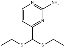 4-[BIS(ETHYLSULFANYL)METHYL]-2-PYRIMIDINAMINE Struktur