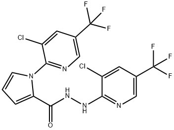 N',1-BIS[3-CHLORO-5-(TRIFLUOROMETHYL)-2-PYRIDINYL]-1H-PYRROLE-2-CARBOHYDRAZIDE Struktur