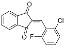 2-((2-CHLORO-6-FLUOROPHENYL)METHYLENE)INDANE-1,3-DIONE Struktur