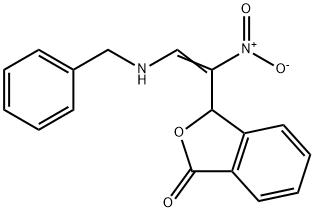 3-[2-(BENZYLAMINO)-1-NITROVINYL]-2-BENZOFURAN-1(3H)-ONE Struktur