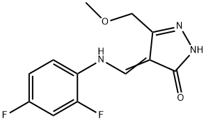 4-[(2,4-DIFLUOROANILINO)METHYLENE]-5-(METHOXYMETHYL)-2,4-DIHYDRO-3H-PYRAZOL-3-ONE Struktur