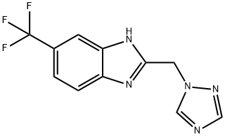 2-(1H-1,2,4-TRIAZOL-1-YLMETHYL)-5-(TRIFLUOROMETHYL)-1H-1,3-BENZIMIDAZOLE Struktur