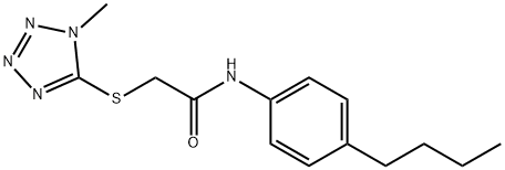 N-(4-BUTYLPHENYL)-2-[(1-METHYL-1H-1,2,3,4-TETRAAZOL-5-YL)SULFANYL]ACETAMIDE Struktur