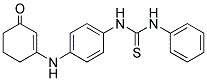 3-((4-(((PHENYLAMINO)THIOXOMETHYL)AMINO)PHENYL)AMINO)CYCLOHEX-2-EN-1-ONE Struktur