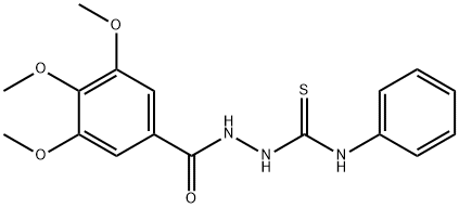 4-PHENYL-1-(3,4,5-TRIMETHOXYBENZOYL)THIOSEMICARBAZIDE Struktur