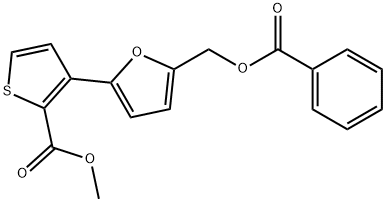 METHYL 3-(5-[(BENZOYLOXY)METHYL]-2-FURYL)-2-THIOPHENECARBOXYLATE Struktur