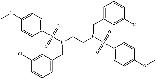 N-(3-CHLOROBENZYL)-N-(2-((3-CHLOROBENZYL)[(4-METHOXYPHENYL)SULFONYL]AMINO)ETHYL)-4-METHOXYBENZENESULFONAMIDE Struktur