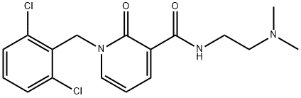 1-(2,6-DICHLOROBENZYL)-N-[2-(DIMETHYLAMINO)ETHYL]-2-OXO-1,2-DIHYDRO-3-PYRIDINECARBOXAMIDE Struktur