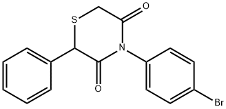 4-(4-BROMOPHENYL)-2-PHENYL-3,5-THIOMORPHOLINEDIONE Struktur