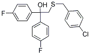 2-[(4-CHLOROBENZYL)SULFANYL]-1,1-BIS(4-FLUOROPHENYL)-1-ETHANOL Struktur