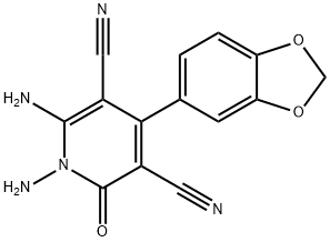 1,6-DIAMINO-4-(1,3-BENZODIOXOL-5-YL)-2-OXO-1,2-DIHYDRO-3,5-PYRIDINEDICARBONITRILE Struktur