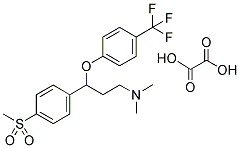 N,N-DIMETHYL-3-[4-(METHYLSULPHONYL)PHENYL]-3-[[4-(TRIFLUOROMETHYL)PHENYL]OXY]PROPYLAMINE, OXALATE Struktur