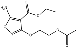 3-(2-ACETOXY-ETHOXY)-5-AMINO-ISOXAZOLE-4-CARBOXYLIC ACID ETHYL ESTER Struktur