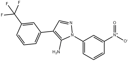 1-(3-NITROPHENYL)-4-[3-(TRIFLUOROMETHYL)PHENYL]-1H-PYRAZOL-5-AMINE Struktur