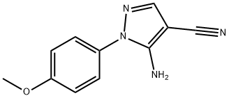 5-AMINO-1-(4-METHOXYPHENYL)-1H-PYRAZOLE-4-CARBONITRILE Struktur