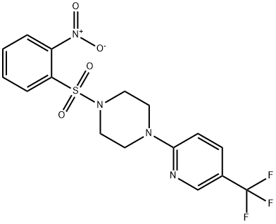 2-NITRO-1-((4-(5-(TRIFLUOROMETHYL)(2-PYRIDYL))PIPERAZINYL)SULFONYL)BENZENE Struktur