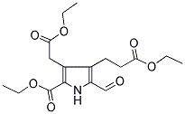 ETHYL 3-(2-ETHOXY-2-OXOETHYL)-4-(3-ETHOXY-3-OXOPROPYL)-5-FORMYL-1H-PYRROLE-2-CARBOXYLATE Structure