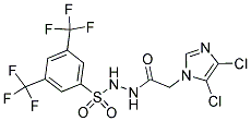 N'1-[2-(4,5-DICHLORO-1H-IMIDAZOL-1-YL)ACETYL]-3,5-DI(TRIFLUOROMETHYL)BENZENE-1-SULFONOHYDRAZIDE Struktur