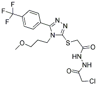 N'1-(2-CHLOROACETYL)-2-((4-(3-METHOXYPROPYL)-5-[4-(TRIFLUOROMETHYL)PHENYL]-4H-1,2,4-TRIAZOL-3-YL)THIO)ETHANOHYDRAZIDE Struktur