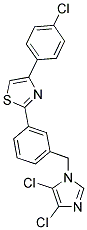 4-(4-CHLOROPHENYL)-2-(3-[(4,5-DICHLORO-1H-IMIDAZOL-1-YL)METHYL]PHENYL)-1,3-THIAZOLE Struktur