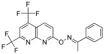 1-PHENYL-1-ETHANONE O-[5,7-BIS(TRIFLUOROMETHYL)[1,8]NAPHTHYRIDIN-2-YL]OXIME Struktur