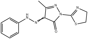 1-(4,5-DIHYDRO-1,3-THIAZOL-2-YL)-3-METHYL-1H-PYRAZOLE-4,5-DIONE 4-(N-PHENYLHYDRAZONE) Struktur