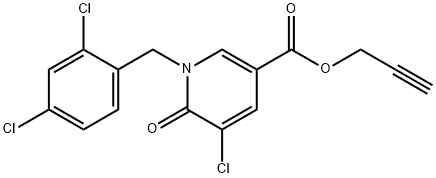 2-PROPYNYL 5-CHLORO-1-(2,4-DICHLOROBENZYL)-6-OXO-1,6-DIHYDRO-3-PYRIDINECARBOXYLATE Struktur