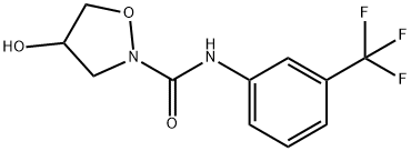 4-HYDROXY-N-[3-(TRIFLUOROMETHYL)PHENYL]DIHYDRO-2(3H)-ISOXAZOLECARBOXAMIDE Struktur