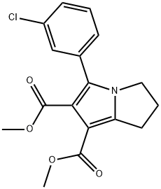 DIMETHYL 5-(3-CHLOROPHENYL)-2,3-DIHYDRO-1H-PYRROLIZINE-6,7-DICARBOXYLATE Structure