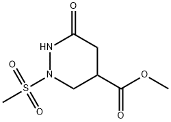 2-METHANESULFONYL-6-OXO-HEXAHYDRO-PYRIDAZINE-4-CARBOXYLIC ACID METHYL ESTER Struktur