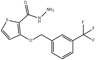 3-([3-(TRIFLUOROMETHYL)BENZYL]OXY)-2-THIOPHENECARBOHYDRAZIDE Struktur