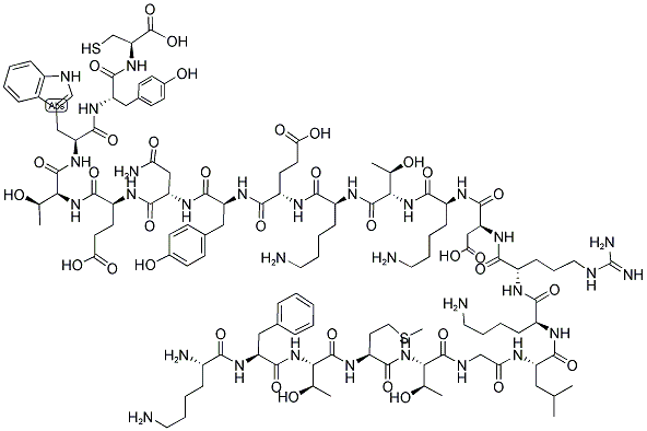 H-LYS-PHE-THR-MET-THR-GLY-LEU-LYS-ARG-ASP-LYS-THR-LYS-GLU-TYR-ASN-GLU-THR-TRP-TYR-CYS-OH Struktur