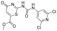 METHYL 2-(([(2,6-DICHLORO-4-PYRIDYL)AMINO]CARBONYL)AMINO)-4-OXO-4H-1,3-THIAZINE-6-CARBOXYLATE Struktur