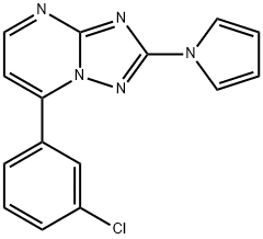 7-(3-CHLOROPHENYL)-2-(1H-PYRROL-1-YL)[1,2,4]TRIAZOLO[1,5-A]PYRIMIDINE Struktur