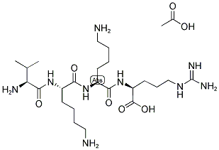 H-VAL-LYS-LYS-ARG-OH ACETATE SALT Struktur